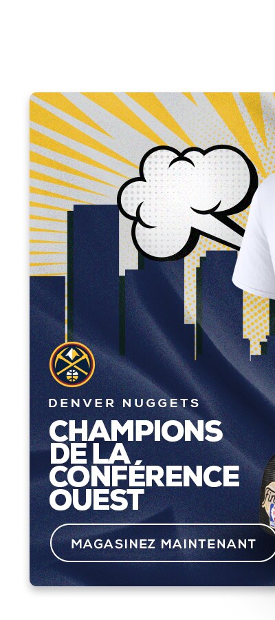 Champions de la Conférence Ouest. Magasinez Denver Nuggets