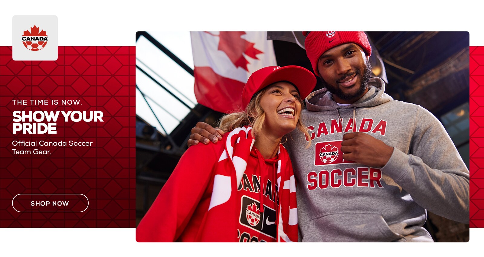 CANADA SOCCER OFFICIAL MERCH. SHOP NOW. WORLD CUP 2022.